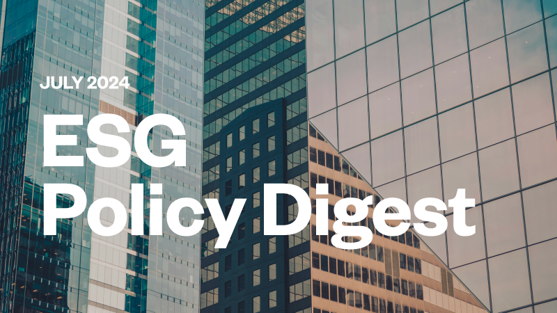 sustainability standards - esg policy digest
